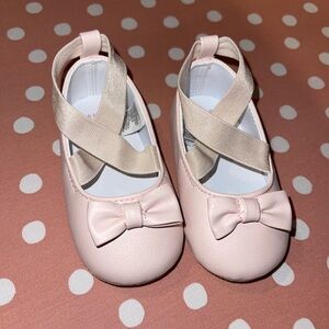 Janie and jack baby shoes in a petal pink.